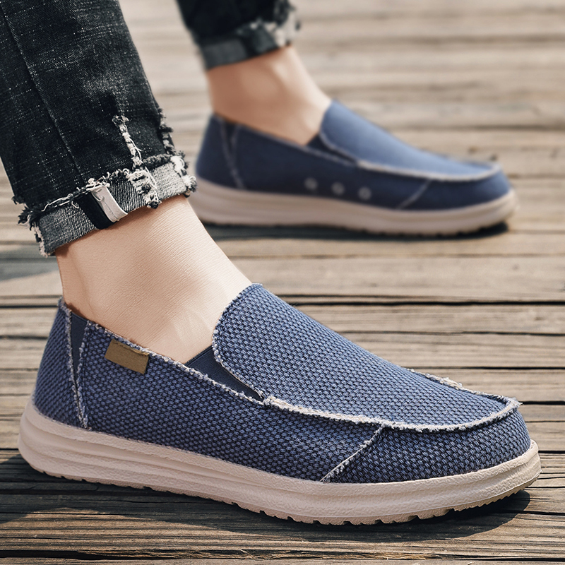 Loafer Slip On Men - Outdoor Non-Slip Sneakers Comfortable Summer Denim