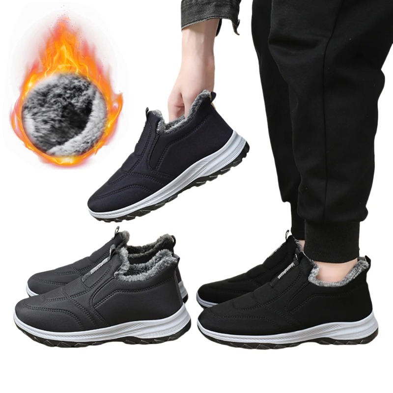 Loafer Slip On Men - Winter Men's Shoes Thick Plush Warm