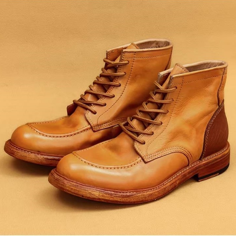 Men'S Shoes Hiking - High Quality Goodyear Leather Boots Men's