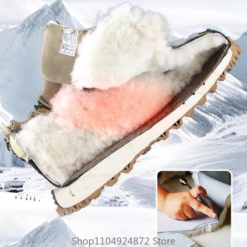 Winter Warm Wool Cotton Shoes  - Men Shoes Marks review and price