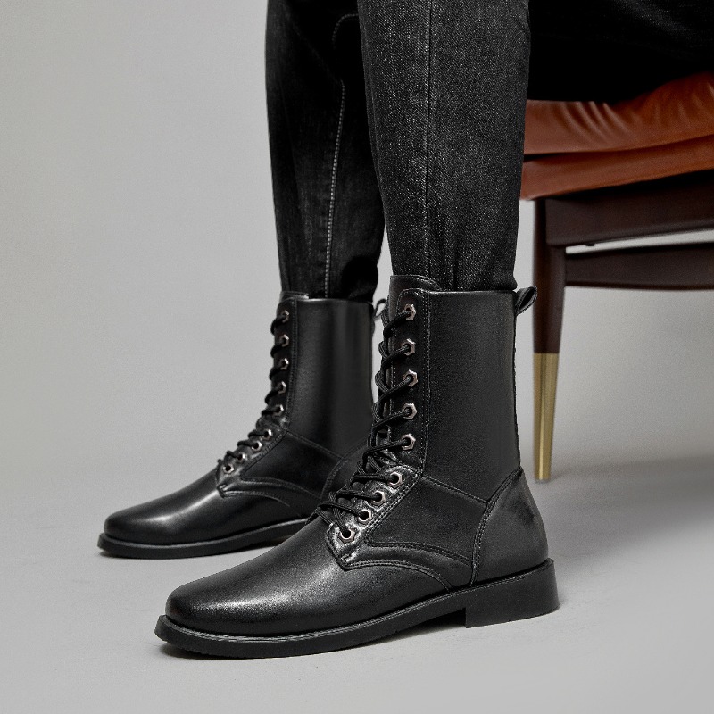 High-top Leather Boots Outdoor - Men'S Shoes Hiking review and price