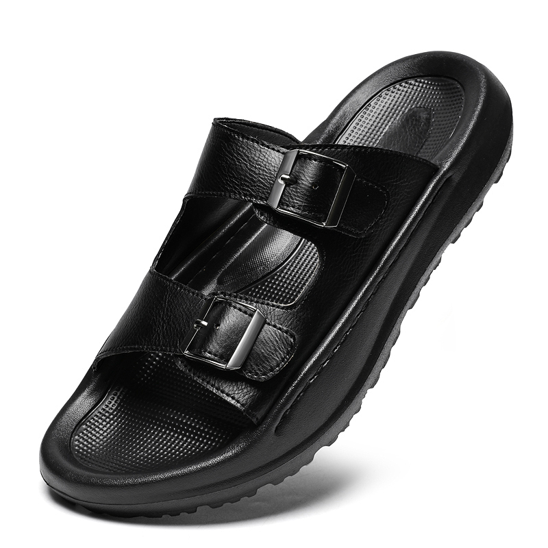 Mens Slip On Sandals Leather S - Men Shoes Velcro review and price