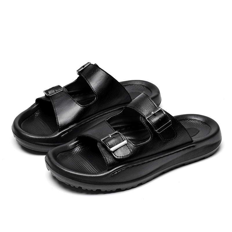 Mens Slip On Sandals Leather S - Men Shoes Velcro review and price