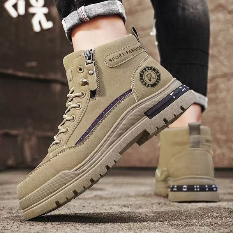 Men Retro High Top Work Boots  - Men'S Shoes Hiking review and price