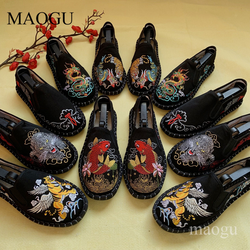 Unisex Chinese Style Embroider - Loafer Slip On Men review and price