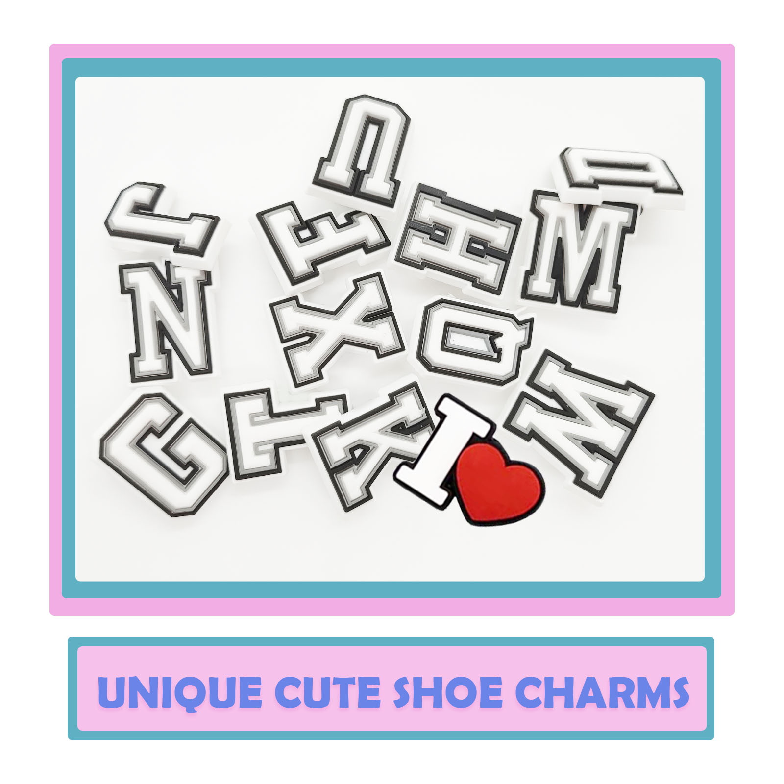 54Pcs Alphabet Shoe Charms - S - Men Shoes Variety review and price